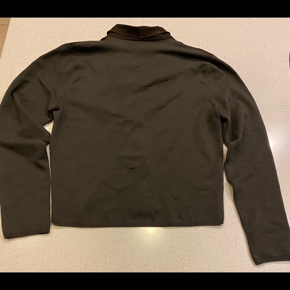 Gucci Light Wool Sweater in Smoke Brown and Front in Chocolate Suede Size S - Picture 4 of 4